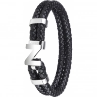 Браслет Zippo Steel Braided Leather Bracelet (22 см) купить в Владикавказе