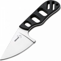 Нож с фиксированным клинком шейный Chad Los Banos Design SFB Neck, Boker Plus 02BO321, сталь 440C Satin, рукоять стеклотекстолит G10 купить в Владикавказе