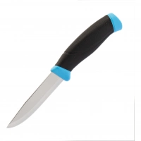 Нож с фиксированным лезвием Morakniv Companion Blue, сталь Sandvik 12С27, рукоять пластик/резина, голубой купить в Владикавказе