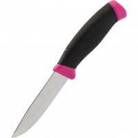 Нож с фиксированным лезвием Morakniv Companion Magenta, сталь Sandvik 12C27, рукоять резина/пластик, пурпурный купить в Владикавказе