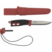 Нож с фиксированным лезвием Morakniv Companion Spark Black Red, сталь Sandvik 12C27, рукоять резина/пластик купить в Владикавказе