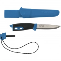 Нож с фиксированным лезвием Morakniv Companion Spark (S) Blue, сталь Sandvik 12C27, рукоять резина/пластик купить в Владикавказе