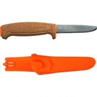 Нож с фиксированным лезвием Morakniv Floating Serrated Knife, сталь Sandvik 12C27, рукоять пробковая купить в Владикавказе