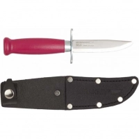 Нож с фиксированным лезвием Morakniv Scout 39 Safe Cerise, сталь Sandvik 12С27, рукоять береза, розовый купить в Владикавказе