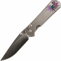 Нож складной Chris Reeve Large Sebenza 21 Agate Cabochon, сталь CPM-S35VN, рукоять титан купить в Владикавказе