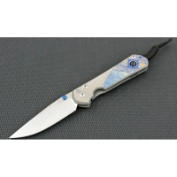 Нож складной Chris Reeve Large Sebenza 21 Almandine Cabochon, сталь CPM-S35VN, рукоять титан купить в Владикавказе