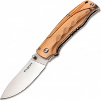 Нож складной Magnum Pakka Hunter — Boker 01MB700, сталь 440B Satin Plain, рукоять пакка дерево купить в Владикавказе