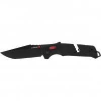 Полуавтоматический складной нож Trident Mk3 Black-Red Tanto, сталь D2, рукоять GRN купить в Владикавказе