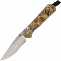 Складной нож Chris Reeve Large Sebenza 21 Gold, сталь S35VN, рукоять титановый сплав купить в Владикавказе