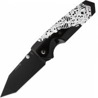 Складной нож Hogue EX-02 Tanto Skulls & Bones, сталь 154CM, рукоять ABS-пластик купить в Владикавказе