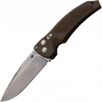 Складной нож Hogue EX-03 Drop Point Blade, сталь 154CM Stone-Tumbled, рукоять термопластик — Matte Brown (коричневый) купить в Владикавказе