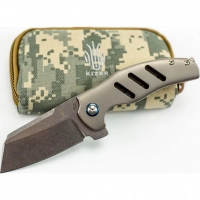 Складной нож Kizer C01C Grey, сталь CPM-S35VN, рукоять титан купить в Владикавказе