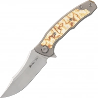 Складной нож Maxace Halictus Mokume, сталь M390, рукоять Mokume/Titanium купить в Владикавказе